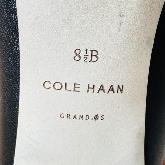 Cole Haan Shoes Womens 8.5 Black Leather Grand Ambition Pumps Pointed Toe Heels - Picture 12 of 13